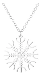 Collar Acero Inoxidable Color Plata Brújula Vikingo Mujer - Miniatura 1
