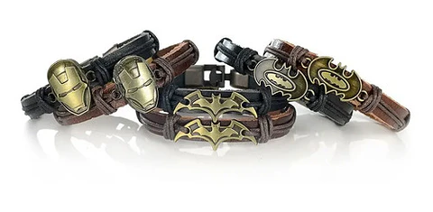 Pulsera Manilla Brazalete Iron Man Color Cafe Hombre Mujer