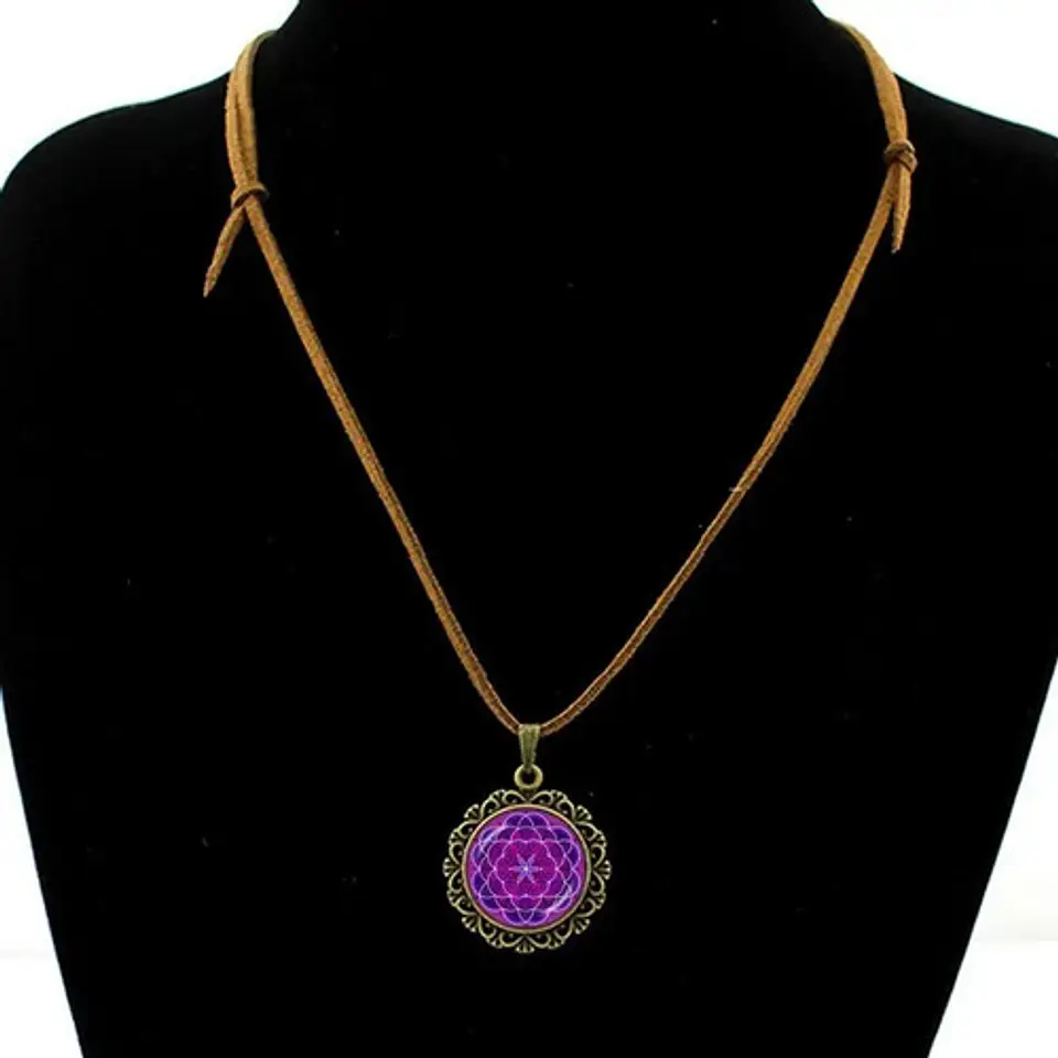 Collar Colgante Mandala Meditacion Chakras Hombre Yoga Mujer 9