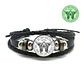 Pulsera Manilla Cuero San Michael Brilla En Oscuridad Hombre - Miniatura 2