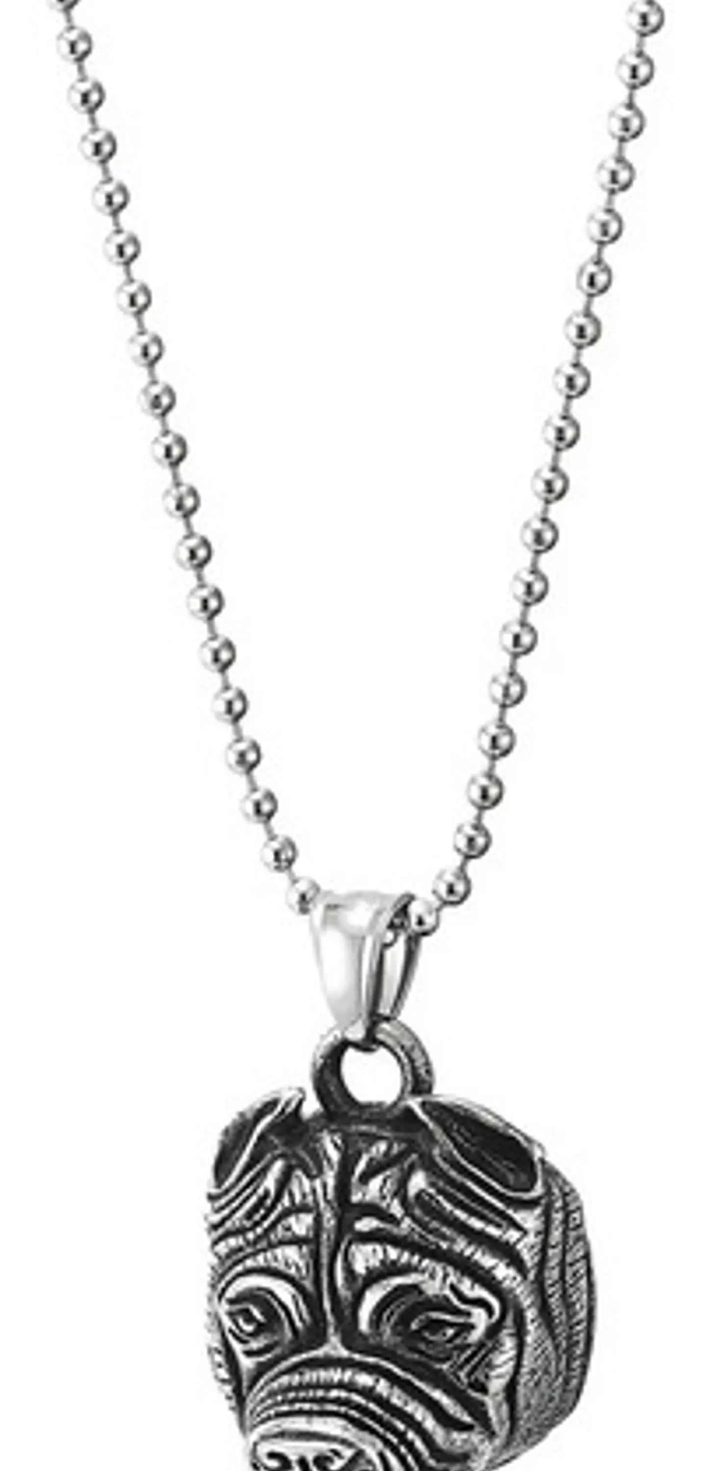 Collar Acero Inoxidable Color Plata Pitbull Perro Hombre  4