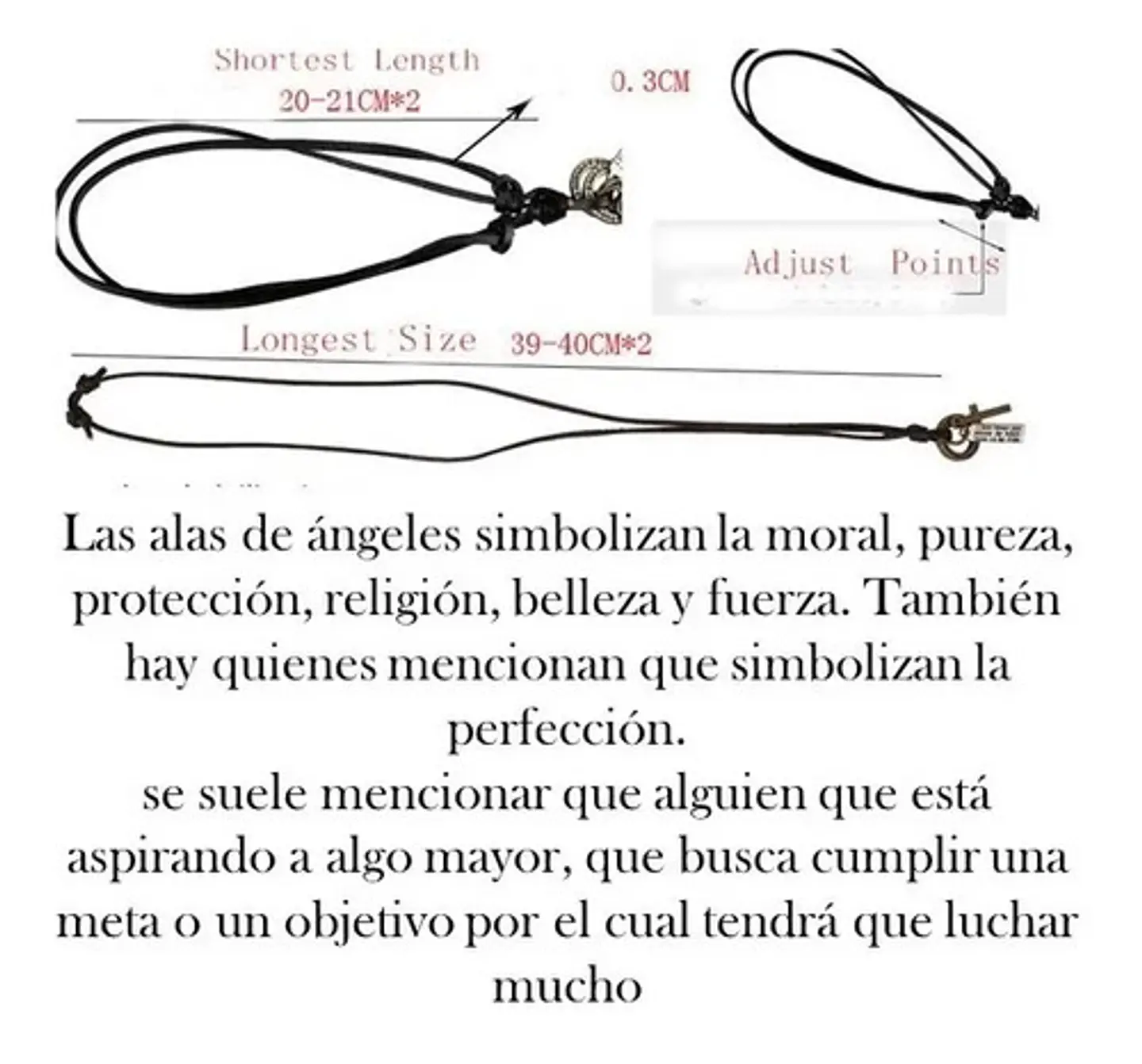 Collar Colgante Ala De Soñador Cuerda De Cuero Hombre Mujer 8