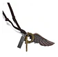 Collar Colgante Ala De Soñador Cuerda De Cuero Hombre Mujer - Miniatura 9