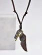 Collar Colgante Ala De Soñador Cuerda De Cuero Hombre Mujer - Miniatura 11