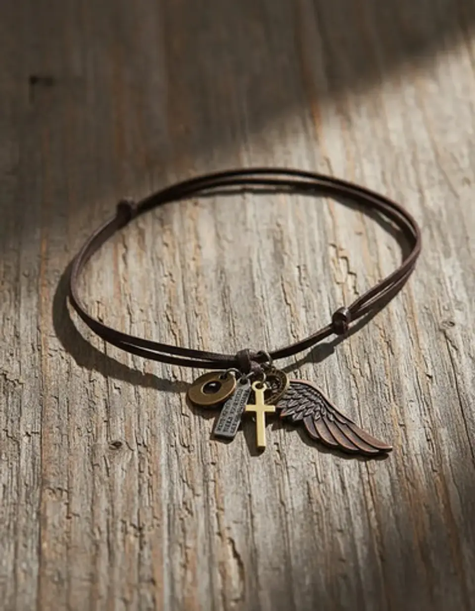 Collar Colgante Ala De Soñador Cuerda De Cuero Hombre Mujer 14