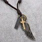 Collar Colgante Ala De Soñador Cuerda De Cuero Hombre Mujer - Miniatura 19