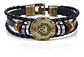 Manilla Pulsera Brazalete Signo Zodiaco Leo Cuero Hombre - Miniatura 4