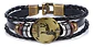 Manilla Pulsera Brazalete Signo Zodiaco Leo Cuero Hombre - Miniatura 5