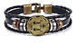 Manilla Pulsera Brazalete Signo Zodiaco Leo Cuero Hombre - Miniatura 6