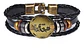 Manilla Pulsera Brazalete Signo Zodiaco Leo Cuero Hombre - Miniatura 8
