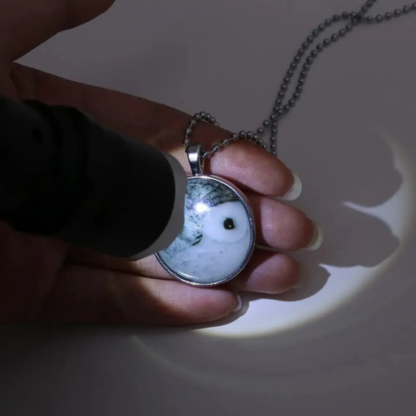 Collar Colgante Acero Inox Walking Dead Fluorescente Hombre 7