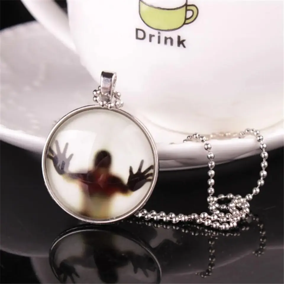Collar Colgante Acero Inox Walking Dead Fluorescente Hombre 9