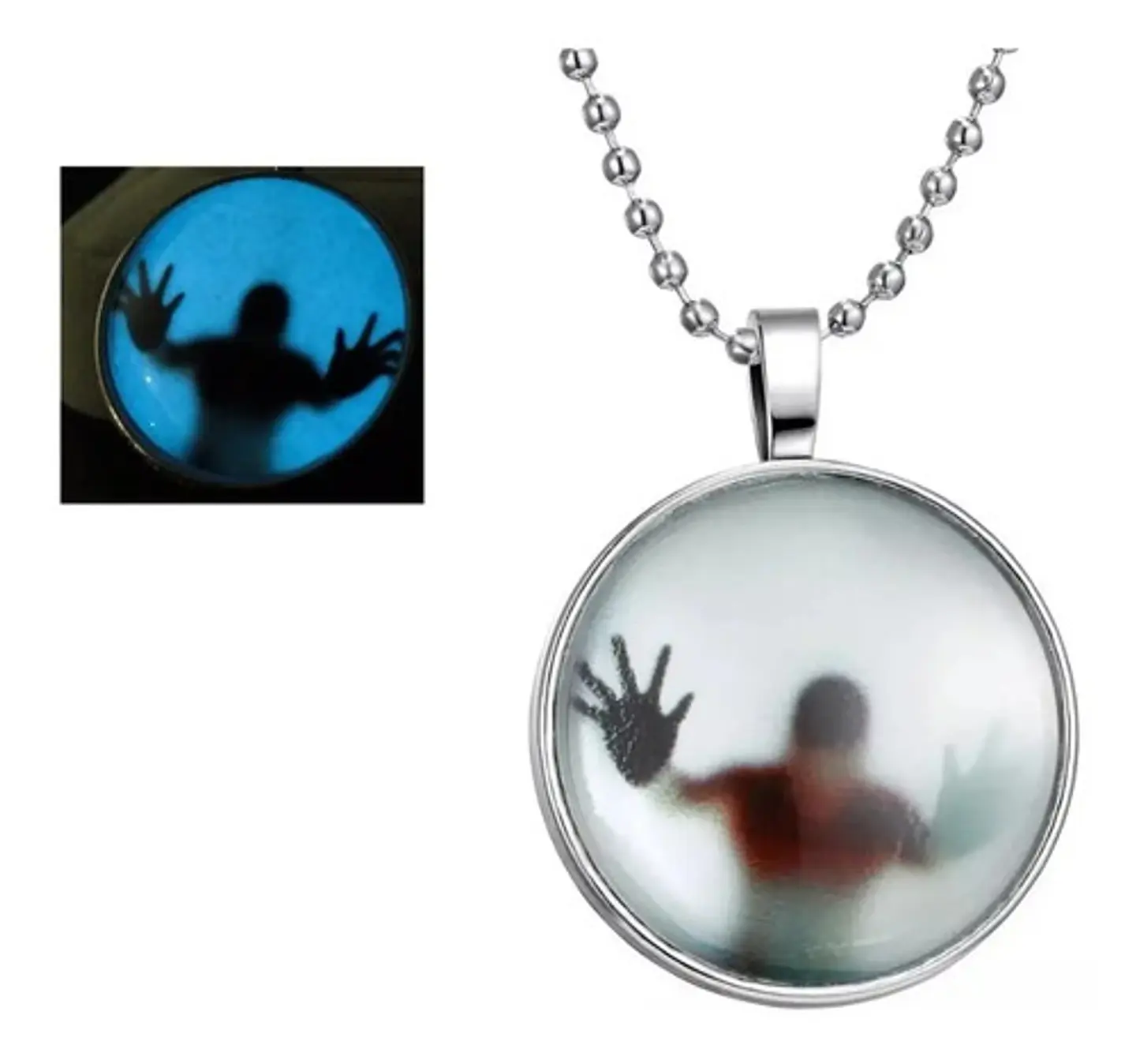 Collar Colgante Acero Inox Walking Dead Fluorescente Hombre 11