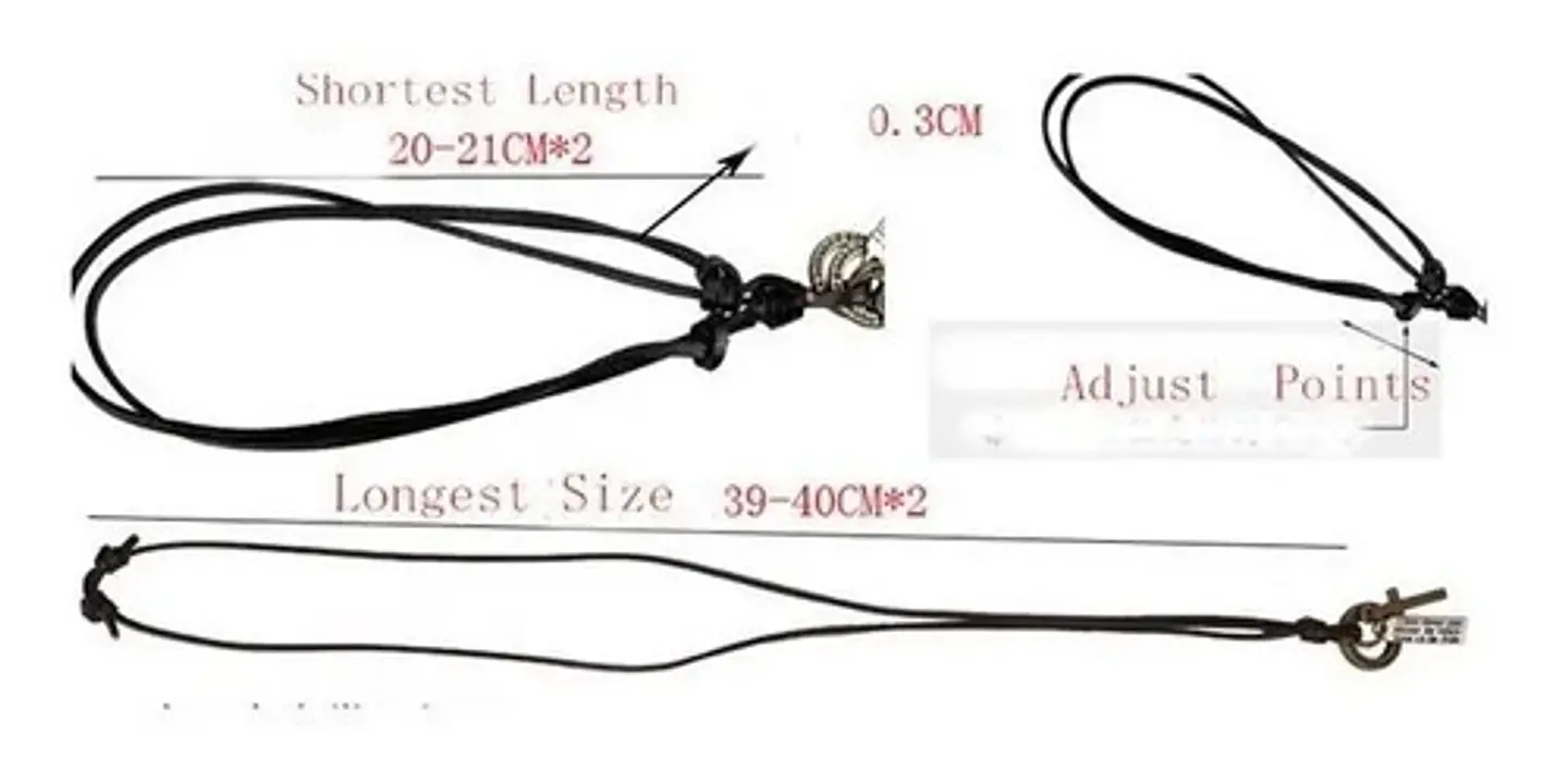 Collar Colgante Cuerda De Cuero Cruz Hoja Hombre Y Mujer 7