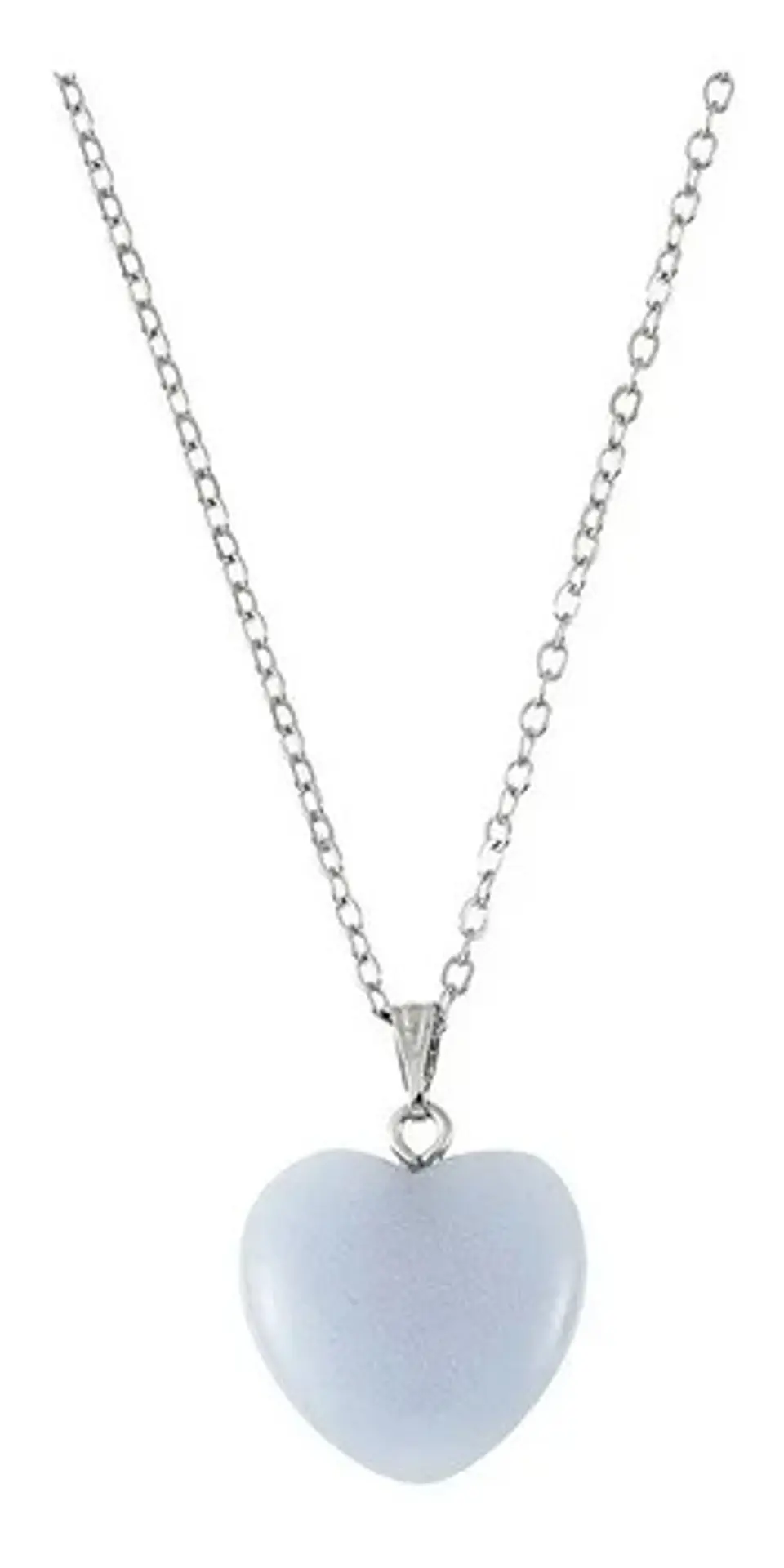 Collar Corazon Piedra Natural Brilla En La Oscuridad Mujer 3