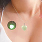 Collar Corazon Piedra Natural Brilla En La Oscuridad Mujer - Miniatura 7