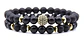 Pulsera Brazalete Manillas 2 Unids Piedras Naturales Hombre - Miniatura 2