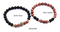 Pulsera Brazalete Manillas 2 Unids Piedras Naturales Hombre - Miniatura 5