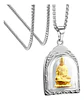 Collar Acero Inoxidable Color Oro Buda Meditación Hombre  - Miniatura 1