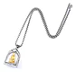 Collar Acero Inoxidable Color Oro Buda Meditación Hombre  - Miniatura 3