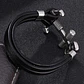 Brazalete Pulsera Cuero Ancla Acero Inoxidable Para Hombre - Miniatura 5