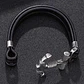 Brazalete Pulsera Cuero Ancla Acero Inoxidable Para Hombre - Miniatura 7