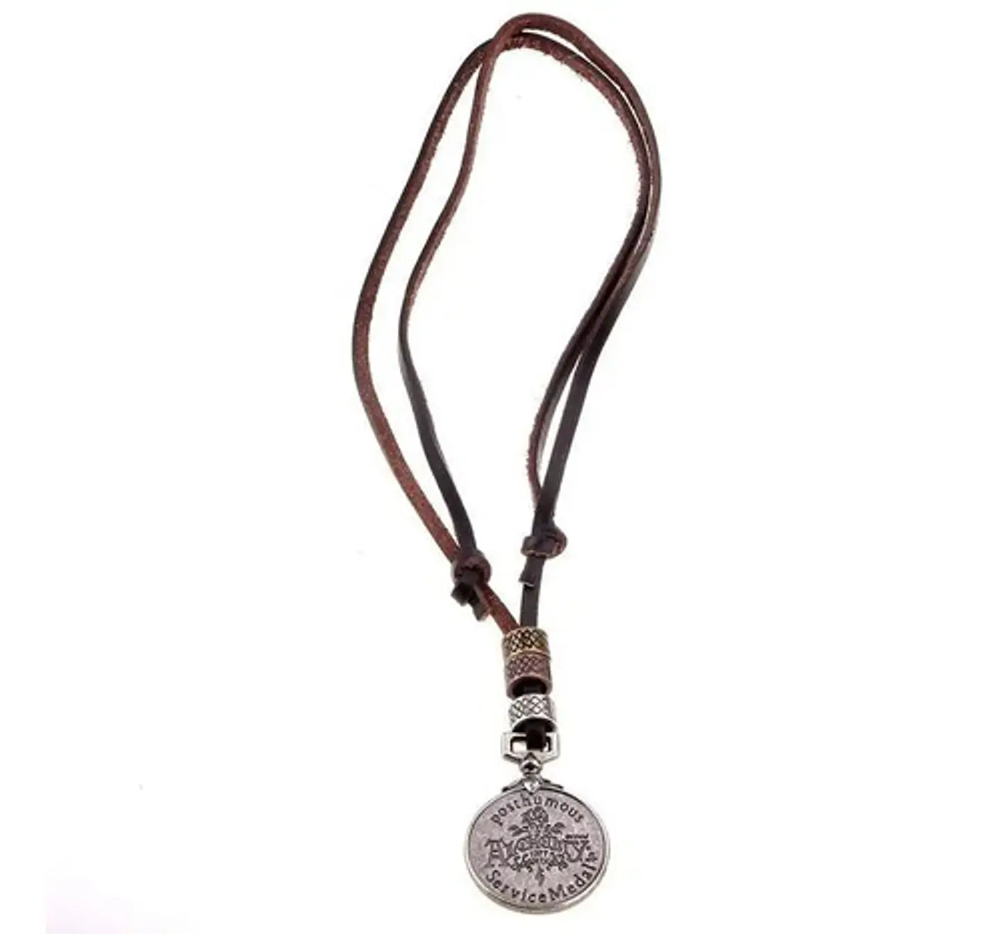 Collar Colgante Amuleto Cuero Cráneo Calavera Gótico Hombre 2