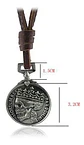 Collar Colgante Amuleto Cuero Cráneo Calavera Gótico Hombre - Miniatura 4