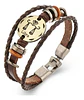 Manilla Pulsera Brazalete Signo Zodiaco Libra Cuero Hombre - Miniatura 1