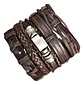 Set 5 Pulsera Manilla Brazalete Trenzada Cuero Hombre Mujer - Miniatura 1