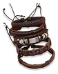 Set 5 Pulsera Manilla Brazalete Trenzada Cuero Hombre Mujer - Miniatura 5