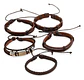 Set 5 Pulsera Manilla Brazalete Trenzada Cuero Hombre Mujer - Miniatura 6