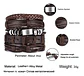 Set 5 Pulsera Manilla Brazalete Trenzada Cuero Hombre Mujer - Miniatura 7