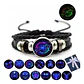 Pulsera Cuero Hombre Mujer Manilla Brazalete Signos Zodiaco - Miniatura 27