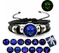 Pulsera Cuero Hombre Mujer Manilla Brazalete Signos Zodiaco - Miniatura 71