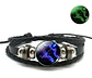 Pulsera Cuero Hombre Mujer Manilla Brazalete Signos Zodiaco - Miniatura 81