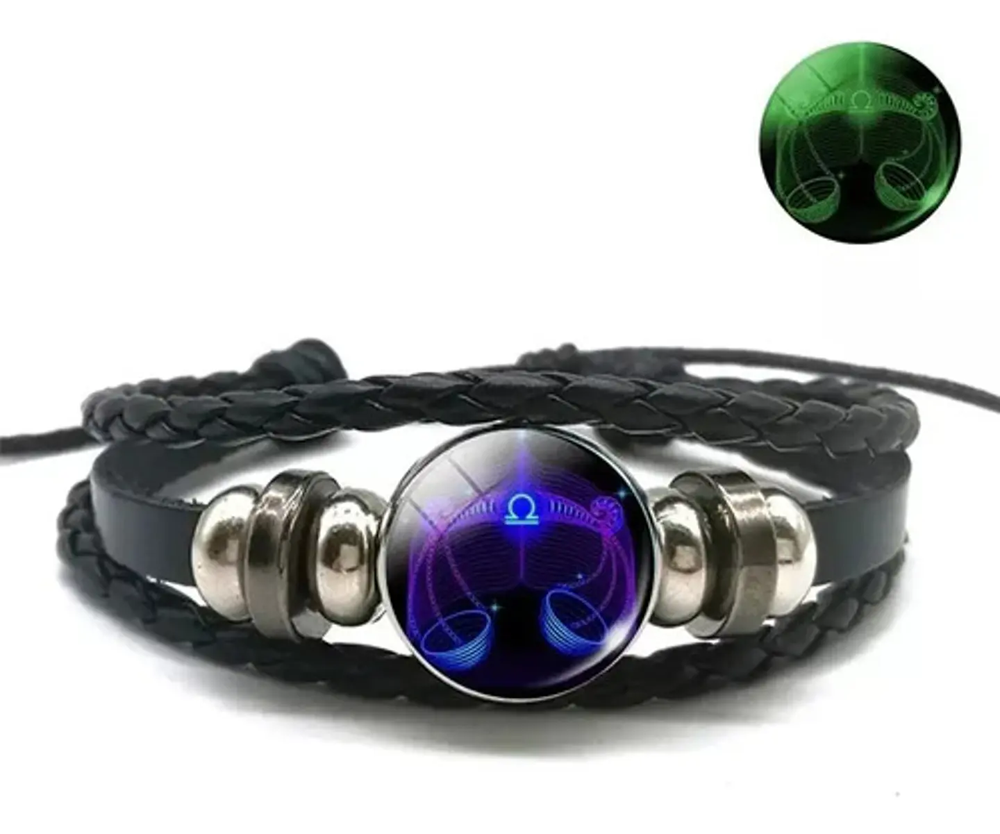 Pulsera Cuero Hombre Mujer Manilla Brazalete Signos Zodiaco 98