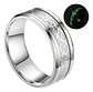 Anillo Argolla Brilla En La Oscuridad Dragón Luminoso Hombre - Miniatura 11