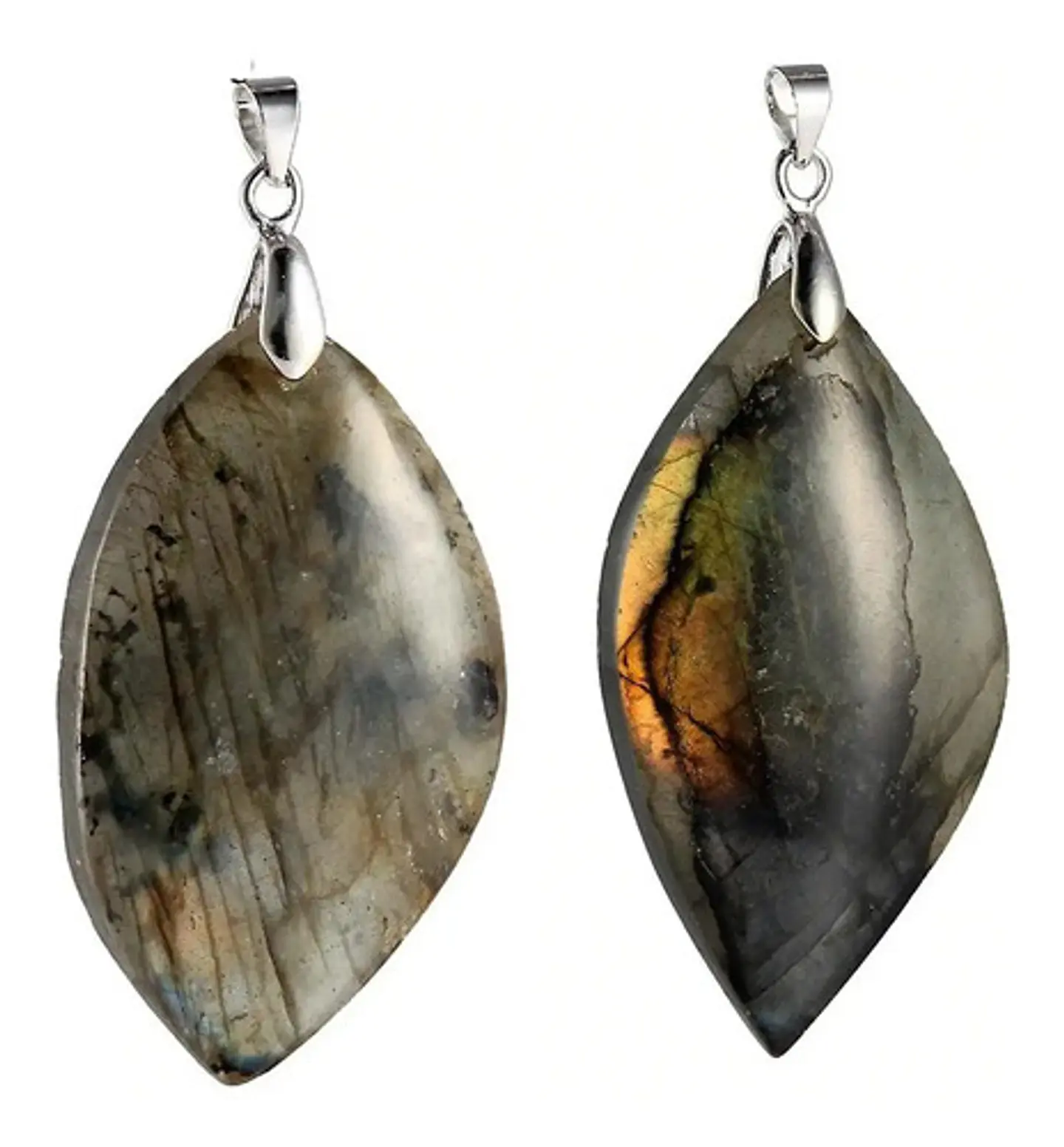 Collar Piedra Lunar Natural Labradorita Cristal Hombre Mujer 5