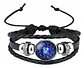 Pulsera Manilla Cuero Signos Zodiacales Para Hombre Mujer - Miniatura 1