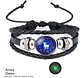 Pulsera Manilla Cuero Signos Zodiacales Para Hombre Mujer - Miniatura 8