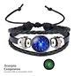 Pulsera Manilla Cuero Signos Zodiacales Para Hombre Mujer - Miniatura 17
