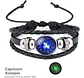 Pulsera Manilla Cuero Signos Zodiacales Para Hombre Mujer - Miniatura 20
