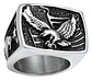 Anillo Águila Militar Acero Inoxidable Color Oro Para Hombre - Miniatura 1