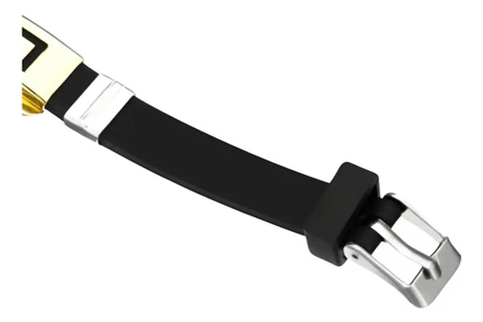 Pulsera Manillas Brazalete Goma Acero Inoxidable Para Hombre 6