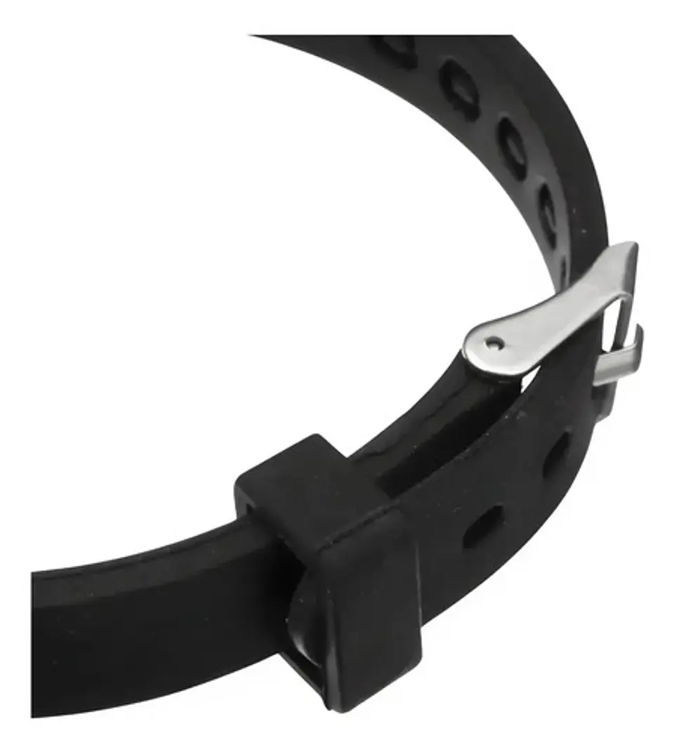 Pulsera Manillas Brazalete Goma Acero Inoxidable Para Hombre 13