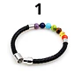 Pulsera Piedras Ojo De Tigre Chakras Lava Volcanica Hombre - Miniatura 8