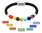 Pulsera Piedras Ojo De Tigre Chakras Lava Volcanica Hombre - Miniatura 9