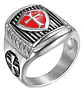 Anillo Acero Inoxidable Escudo Templario Cruzada Hombre  - Miniatura 1