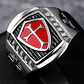 Anillo Acero Inoxidable Escudo Templario Cruzada Hombre  - Miniatura 4